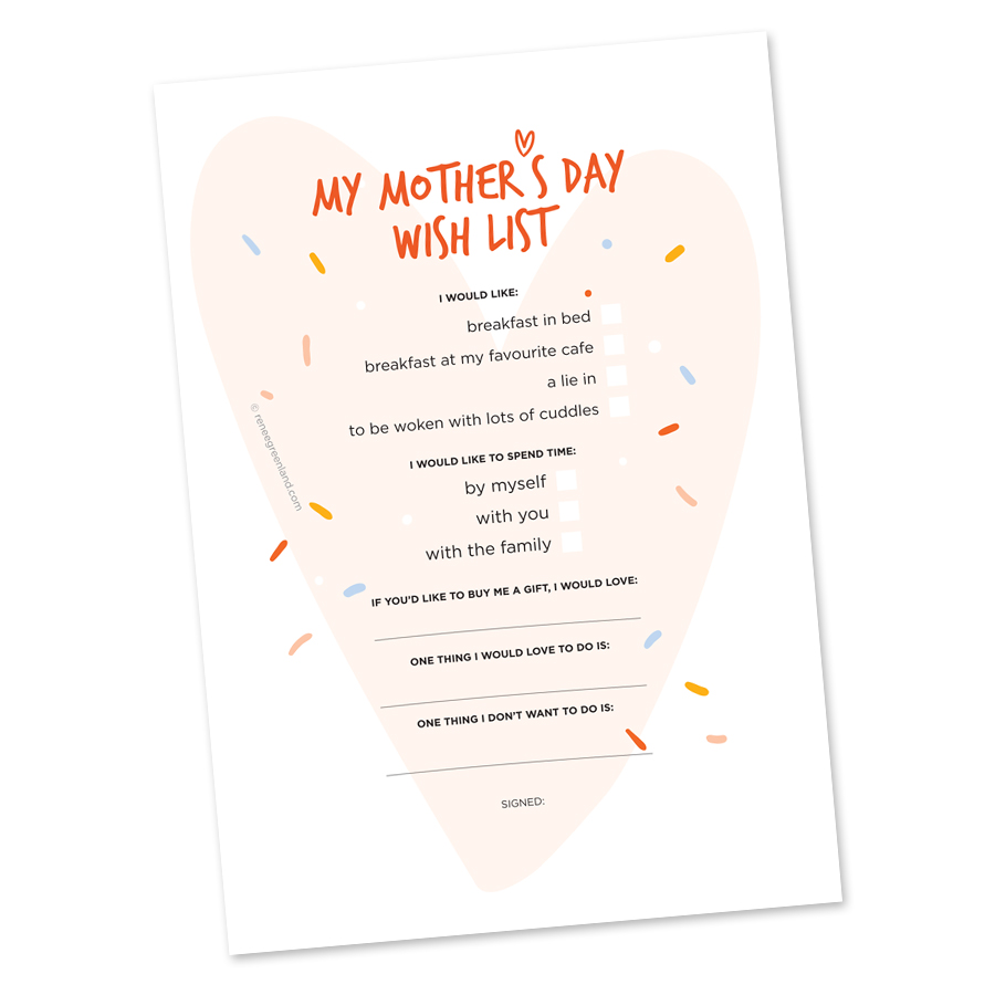 mothers day wish list download